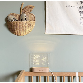 Veilleuse bébé & enfant : lampes de décoration en bois éclairage led